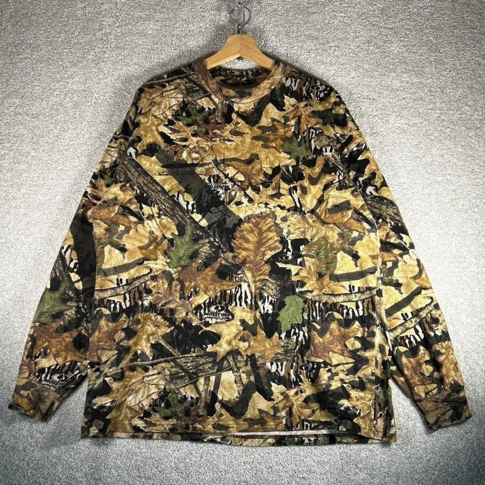 Vintage Jerzees mossy oak camo ghost pocket long sleeve tee shirt tshirt